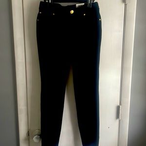 INC mid rise skinny leg pants.  8p deep black velvet
